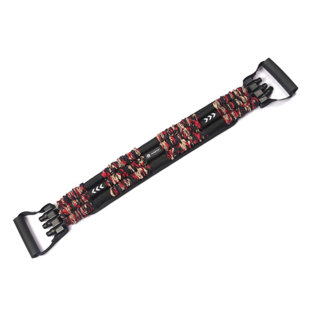 Anneome Multifunction Chest Expander for Home Fitness Portable Muscle Training Equipment Strengthening Arms and Chest Ergonomic Handles Red Camouflage Design