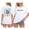 JINLUTH Christian Tshirts for Women Faith T Shirts Jesus God Shirts Religious Gifts Tee Funny Inspirational Graphic Tees Tops (White,S) view 2