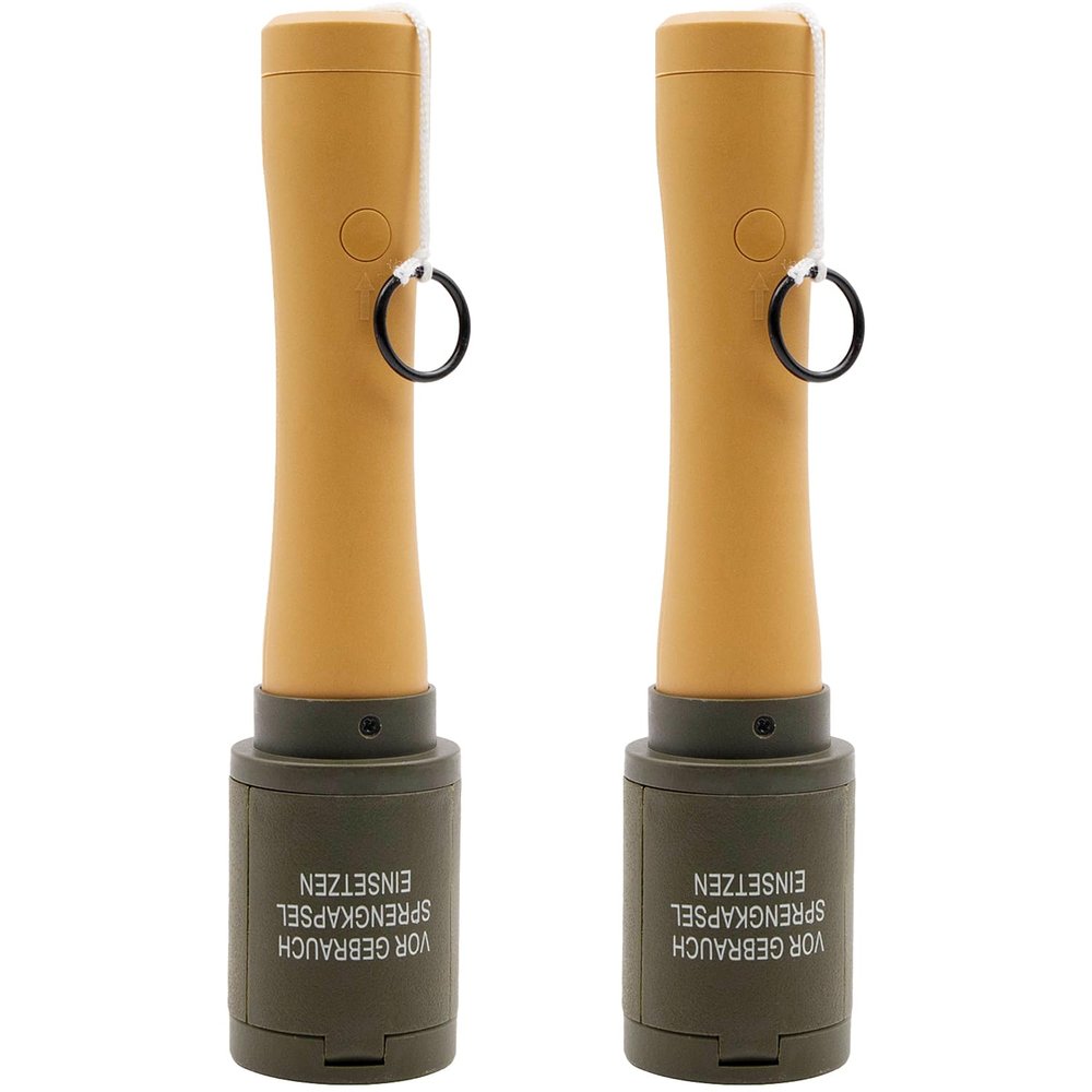 Disratw M24 CS Grenade Toys 2PCS Airsoft Grenades Plastic Toy-Hand Grenades Tactical Pull Ring Grenade Toys CS Battle Game Role Play Model Prop for Age 14+ (Green)