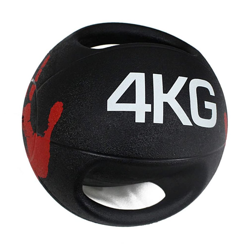 Professional 3KG-10KG Double Handle Grip Medicine Ball - for Weights Training MMA Boxing Exercise Fitness (J 4KG)