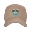 Funny Cat with Sunglasses and Bow Tie Baseball Caps for Men Women Hat Adjustable Cap Trucker Hats Dad Cap Natural view 1