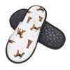 Feonik Soft Cozy Winter Furry Slippers For Men Women Airedale Terrier Dog Plush Indoor Bedroom Shoes House Slippers view 1