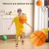 PERZOE Silent Basketball Set,2024 Silent Swish Basketball Dribbling Indoor with Basket,Hush Handle Silent Foam Basketball,Noise Training Foam Ball, Low Noise No Sound Basketball for Indoor Outdoor Gr view 3