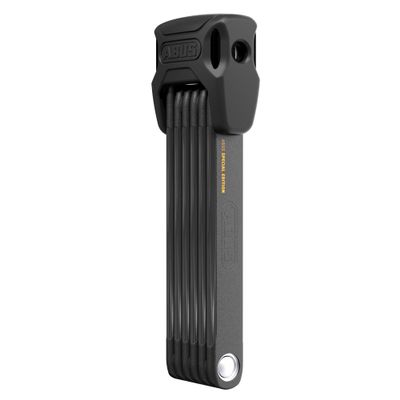 ABUS Bordo 6000K Folding Lock with SH Lock Holder - Bike Lock with XPlus Cylinder for high Tamper Protection - ABUS Security Level 10 - Length 120 cm - Black/Orange