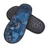 Feonik Soft Cozy Winter Furry Slippers For Men Women Blue Bandana Paisley Style Plush Indoor Bedroom Shoes House Slippers, Fashion view 1