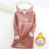 Daily Deals of The Day Today Only Fleece Sweatshirts for Women Sherpa Lined Crewneck Sport Sweatshirt Comfy Long Sleeve Pullover Winter Thicken Tops Fleece Sweater view 2