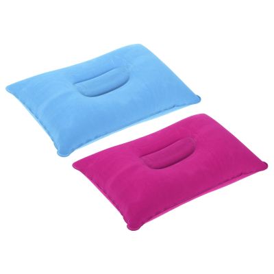 M METERXITY 2 Pack Inflatable Pillow - Ultralight Inflatable Camping Travel Pillow, Neck Lumbar Support, Apply to Travel, Camping (14 x 9 Inch, Pink, Blue)