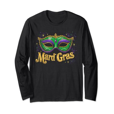 Mardi Gras Mask Long Sleeve T-Shirt