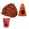 Anderson's Exclusive Orange and Black Paw Pride Shaker Pom Poms Megaphone Noisemaker Stadium Cup Set School Spirit Cheerleader Sports Fan Football Homecoming Squad Team Party Dance Club Pack of 48 view 1