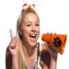 Anderson's Exclusive Orange and Black Paw Pride Shaker Pom Poms Megaphone Noisemaker Stadium Cup Set School Spirit Cheerleader Sports Fan Football Homecoming Squad Team Party Dance Club Pack of 48 view 3
