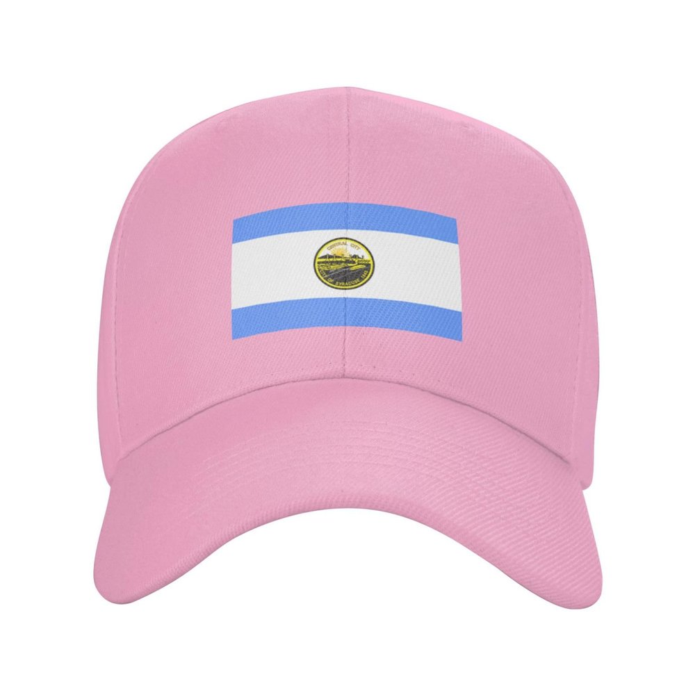 Flag of Syracuse, New York (1974-1986) Baseball Caps for Men Women Hat Adjustable Cap Trucker Hats Dad Cap Pink