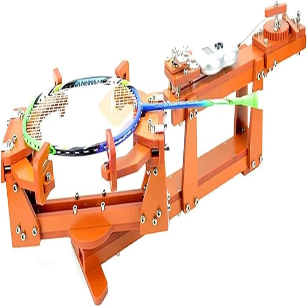 Badminton Racket Stringing Machine, Badminton Racket String Machine,6-Point Fixed 60lb Winch Type Badminton String Machine, for DIY Squash, Tennis or Badminton Rackets