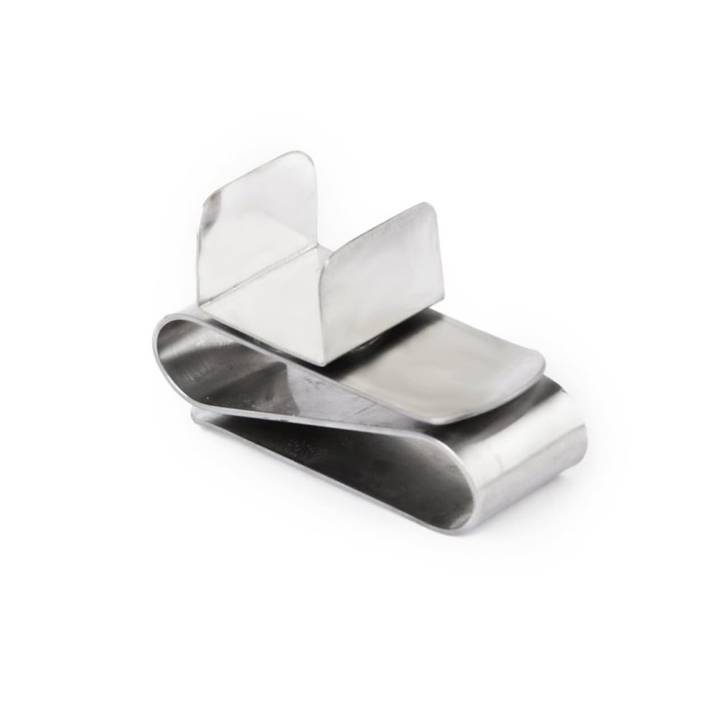 GANAZONO Magnetic Billiards Chalk Holder Silver Stainless Steel Clip for Pool Cue Convenient Accessory for Billiard Players Easily Attaches to Pocket Belt