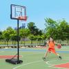 Tzou Portable Basketball Hoop Adjustable Height 4.76-10ft Outdoor Waterproof Basketball Hoop System with LED Lights for Kids Teen Gifts Black view 1