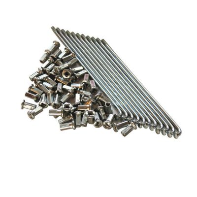 18PCS 10G Electric Bicycle Spoke with Nipples Silver Carbon Steel Spoke 74mm-176mm Durable Bicycle Replacement Repair Parts Accessories (Size : 153mm)