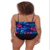 Aqua Green Women's Triple Ruffle Tier Swim Tankini Top with Adjustable Straps, Rose Grows, Large view 2