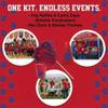 Anderson's Exclusive Red and Blue Paw Pride Shaker Pom Poms Megaphone Noisemaker Stadium Cup Set School Spirit Cheerleader Sports Fan Football Homecoming Squad Team Party Dance Club Pack of 24 view 3