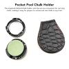 Health Gear Pocket Billiard Chalk Holder, Leather Chalk Holder Magnetic Chalk Clip Leather Pool Cue Snooker Silent Billiard Accessories view 2