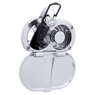 Ambassador Marine Aidack- Transom Shower (Hot/Cold Mixer), Chrome Cup & Lid, Hammer-Head Black Sprayer, 6' Stainless Steel Hose, Chrome Aidack Handle - 136-1716-CP-W