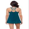 Aqua Green Women's Ladder Trim Racerback Tankini, Lagoon, Small view 3