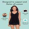 Aqua Green Women's Ladder Trim Racerback Tankini, Lagoon, Small view 4