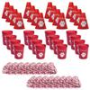 Anderson's Exclusive Red and White Paw Pride Shaker Pom Poms Megaphone Noisemaker Stadium Cup Set School Spirit Cheerleader Sports Fan Football Homecoming Squad Team Party Dance Club Pack of 48 view 2