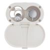 Ambassador Marine Aidack- Transom Shower (Hot/Cold Mixer), Warm White Cup & Lid, Hammer-Head Warm White Sprayer, 6' Stainless Steel Hose, Chrome Aidack Handle - 136-1716-WH-W view 4