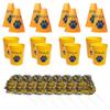 Anderson's Exclusive Gold and Blue Paw Pride Shaker Pom Poms Megaphone Noisemaker Stadium Cup Set School Spirit Cheerleader Sports Fan Football Homecoming Squad Team Party Dance Club Pack of 24 view 2