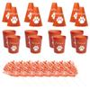 Anderson's Exclusive Orange and White Paw Pride Shaker Pom Poms Megaphone Noisemaker Stadium Cup Set School Spirit Cheerleader Sports Fan Football Homecoming Squad Team Party Dance Club Pack of 24 view 2