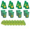 Anderson's Exclusive Green and Gold Paw Pride Shaker Pom Poms Megaphone Noisemaker Stadium Cup Set School Spirit Cheerleader Sports Fan Football Homecoming Squad Team Party Dance Club Pack of 24 view 2
