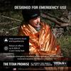 TITAN Survival XL Mylar Survival Blankets 5 Pack 70 x 90 - 90% Heat Retention & Waterproof Design - Emergency Blanket Cold Weather Protection & Survival Kits - Durable Space Blanket for Outdoor Use view 2