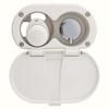 Ambassador Marine Aidack- Transom Shower (Hot/Cold Mixer), Warm White Cup & Lid, Small Warm White Sprayer, 6' White Rubber Hose, Chrome Aidack Handle - 136-1700-WH-W view 4