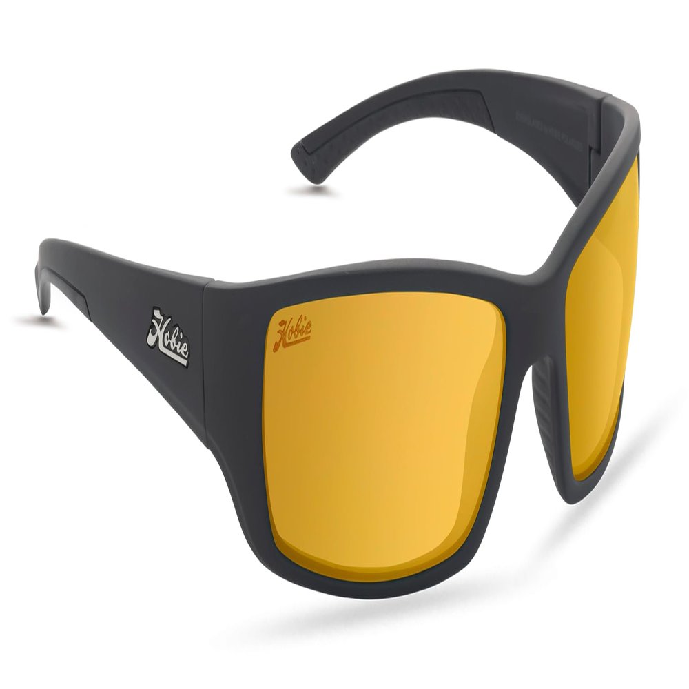 Hobie Everglades Float Polarized Sunglasses for Men and Women - Floating Frame, Heat Resistant, Women & Mens Sunglasses Polarized, Sun UV Protection Glasses - Shiny Black Frame, SightMaster Plus Lens