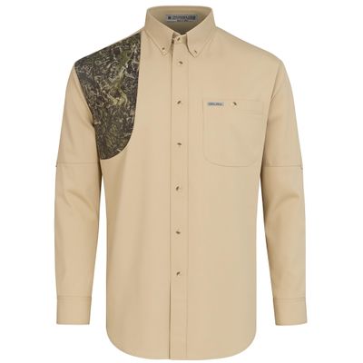 Tiger Hill Hunting Khaki Camo Shooter Shirt Long Sleeves (3XL, Right)
