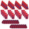 Anderson's Exclusive Red and Blue Paw Pride Shaker Pom Poms Megaphone Noisemaker Stadium Cup Set School Spirit Cheerleader Sports Fan Football Homecoming Squad Team Party Dance Club Pack of 48 view 2