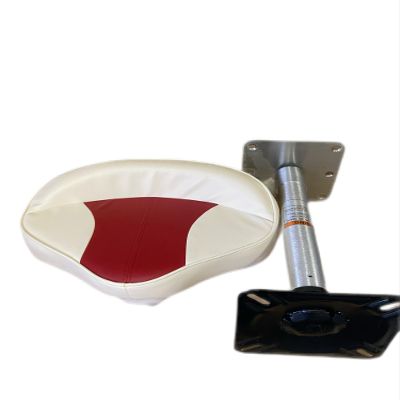 19" Boat Pedestal Off White/Red Casting seat Combo For Bass N Fishing Boat