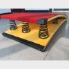 6 Springs Gymnastics Vault Springboard, Heavy Duty Curved Spring Board for Home Room Athletics Vaulting Training Fitnes Playing, Hard Wood Elastic Practice Equipment ( Color : Red , Size : 120x60cm -