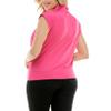 Zac & Rachel Women's Pull On Sleeveless DTY Cowlneck Knit Top, Fuchsia Bloom, 1X view 3