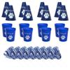 Anderson's Exclusive Blue and White Paw Pride Shaker Pom Poms Megaphone Noisemaker Stadium Cup Set School Spirit Cheerleader Sports Fan Football Homecoming Squad Team Party Dance Club Pack of 24 view 2