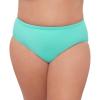Aqua Green Women's Mid Rise Compression Swim Brief with Tummy Control, Midori, Large view 1