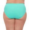 Aqua Green Women's Mid Rise Compression Swim Brief with Tummy Control, Midori, Large view 3