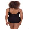 Aqua Green Women's Princess Seam Adjustable V-Neck Side Shirred One Piece Swimsuit with Tummy Compression, Black, X-Large view 2