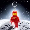 LEGO Minifigures - Large 3 Inch Tall Figure Keychain Light - Spaceman Red (KE10HR), Bag charm with LED light view 4