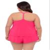 Aqua Green Women's Full Coverage Supportive Y-Back Swim Tankini Top, Rose Quartz, X-Large view 3