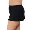 Aqua Green Women's Full Coverage Skirted Swim Bottom with Side Slit, Black, Small view 2
