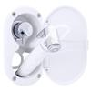 Ambassador Marine Aidack- Transom Shower (Hot/Cold Mixer), Arctic White Cup & Lid, Hammer-Head Arctic White Sprayer, 10' White Rubber Hose, Chrome Aidack Handle - 136-1714-AW-W view 3