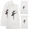BESPORTBLE 4pcs Portable Drawstring Ballet Dance Shoe Bags for Girls Durable Canvas Storage Pouches for Dance Practice and Ballet Accessories view 1