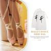 BESPORTBLE 4pcs Portable Drawstring Ballet Dance Shoe Bags for Girls Durable Canvas Storage Pouches for Dance Practice and Ballet Accessories view 4