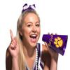 Anderson's Exclusive Purple and Gold Paw Pride Shaker Pom Poms Megaphone Noisemaker Stadium Cup Set School Spirit Cheerleader Sports Fan Football Homecoming Squad Team Party Dance Club Pack of 48 view 3