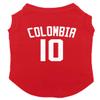 Colombia Jersey - Soccer Sporty Dog Shirt (Red, X-Small) view 1